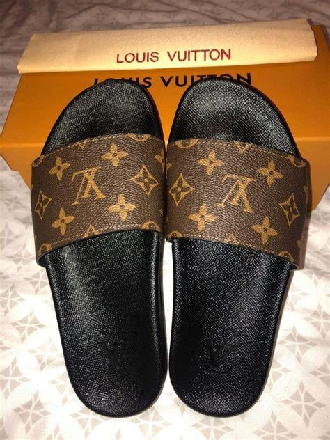 louis vuitton slides women pool pillow|Louis Vuitton slides price.